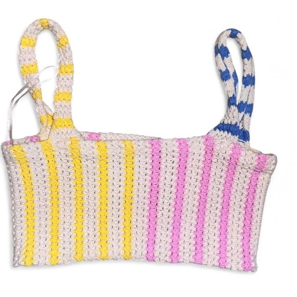Zara Multicolor Crochet Crop Top - Picture 3 of 4